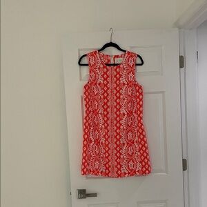 Lilly Pulitzer Orange and White Patterned Dress